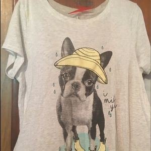 T-shirt with a pug dog super cute